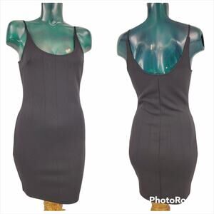 Blanc Sexy Black Spaghetti Strap Bodycon Cocktail Mini Dress Size M 1076 USA